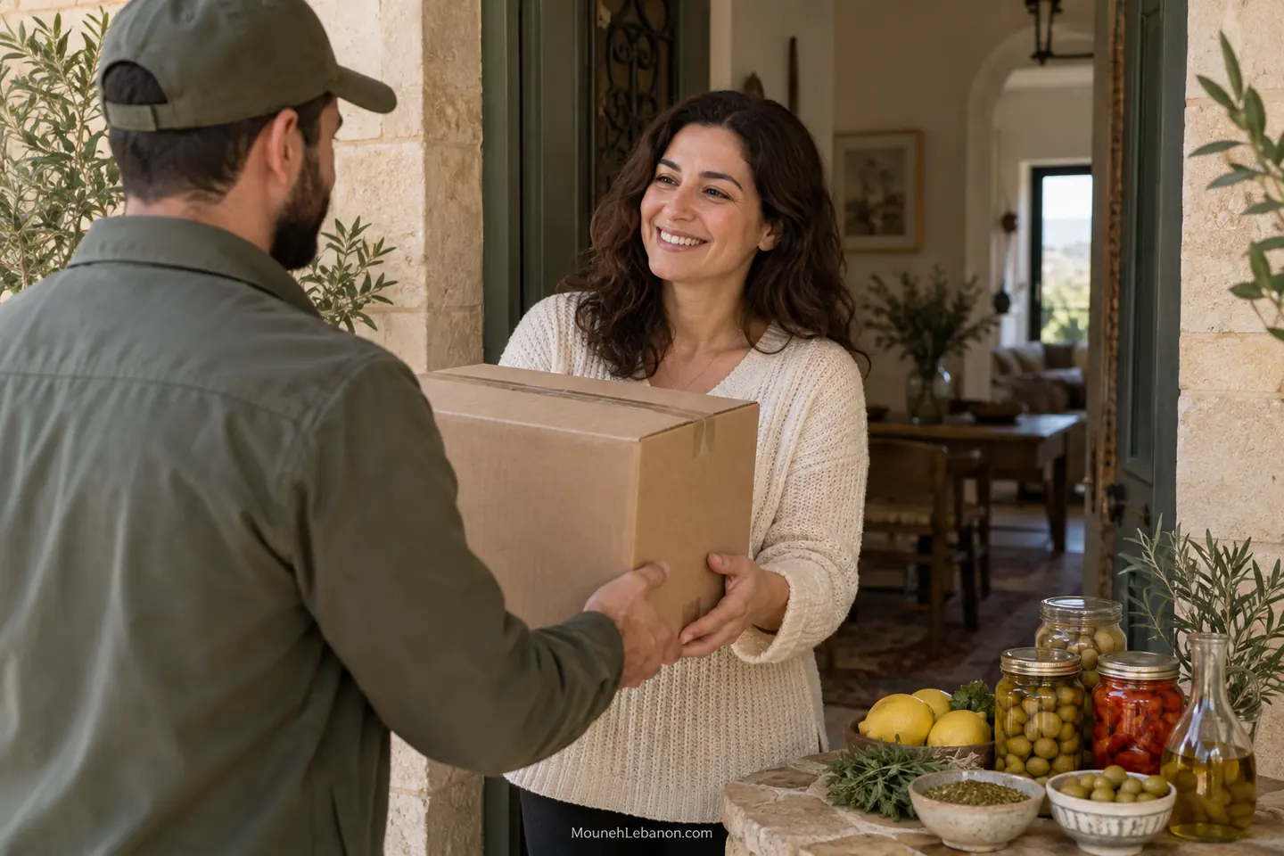 التوصيل داخل لبنان لطلب مونة لبنانية حتى باب المنزل